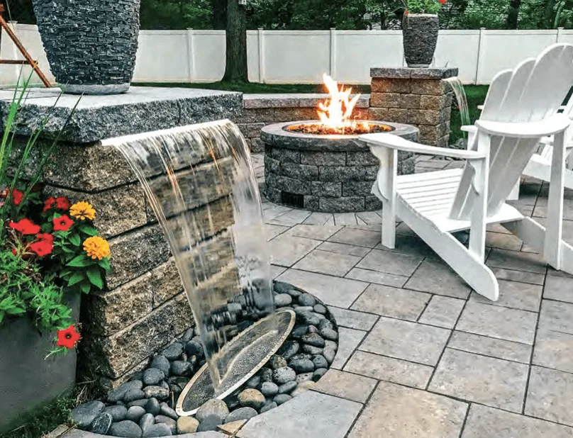 Fire & Water Features at Evergreen Landscape Supply, Branford CT