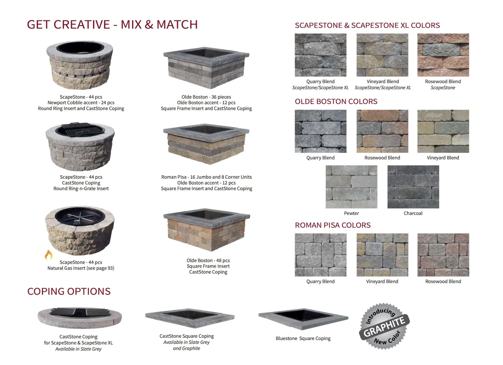 Fire Pit Kits at Evergreen Landscape Supply, Branford CT