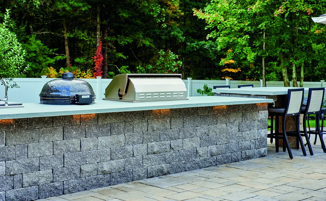 Outdoor Kitchen Islands at Evergreen Landscape Supply, Branford CT
