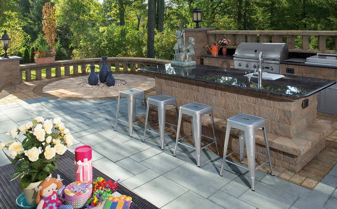 Cambridge XL Smooth paver patio in Branford, CT