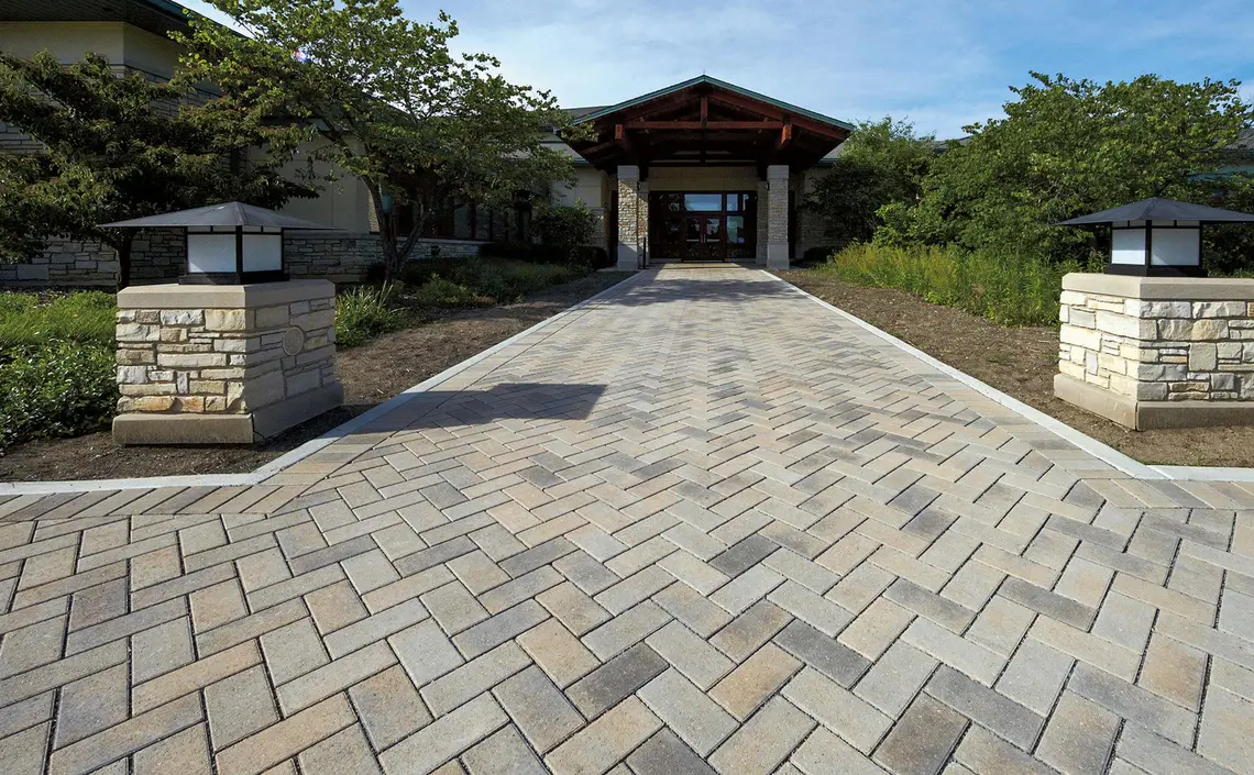 Unilock Eco-Priora permeable paver driveway