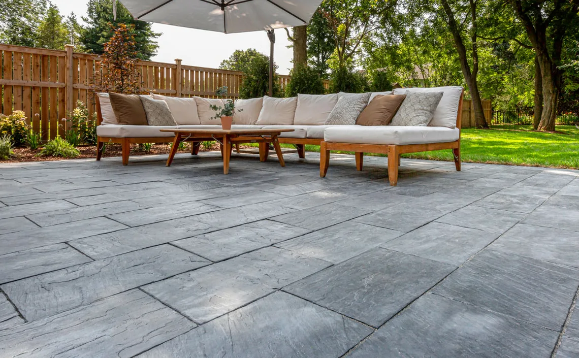 Unilock Richcliff paver patio