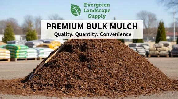 Premium bulk mulch at Evergreen Landscape Supply, Branford CT