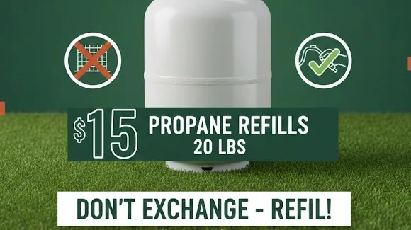 $15 propane refills, 20 lb — refill don't exchange — Branford CT